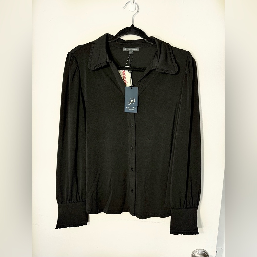 Adrianna Papell Black Blouse